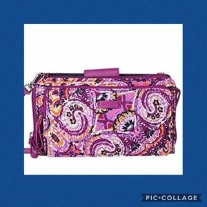 Purple and pink Vera Bradley crossbody purse